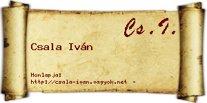 Csala Iván névjegykártya