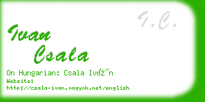 ivan csala business card